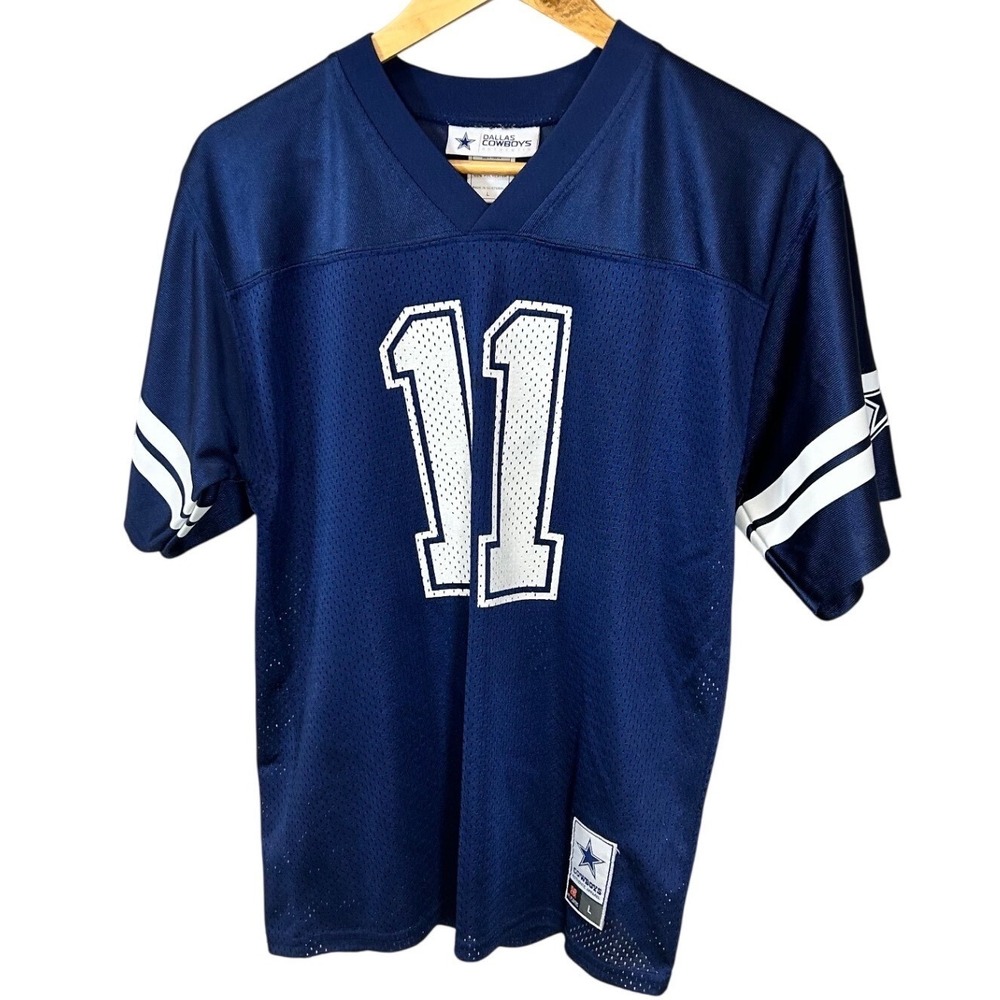 Dallas Cowboys Micah Parsons 11 Kids Jersey Navy Blue White Size L Authentic